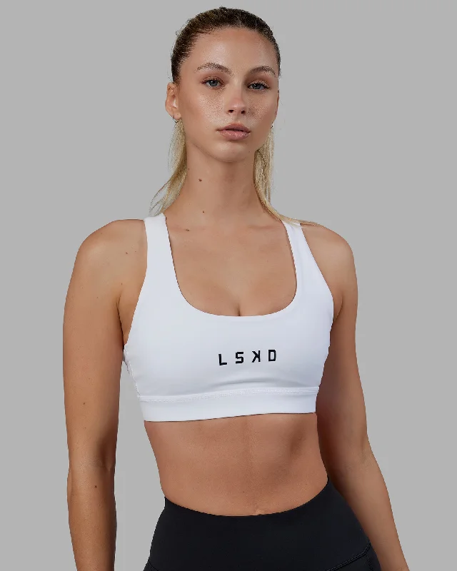 Flexibility Meets Affordability In Our Yoga Wear Sale Rep Sports Bra - White-Black