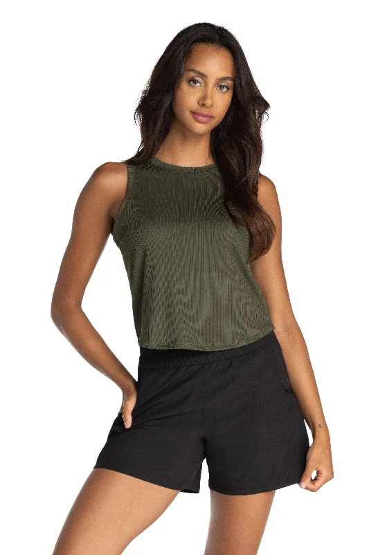 Master Every Pose With Premium Yoga Wear Deals SOFT RIB TANK TOP