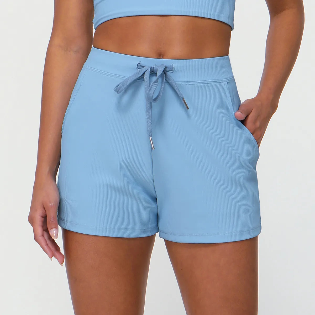 Upgrade Your Yoga Wardrobe For Less SPARK Ribbed Shorts with Pockets YG2432