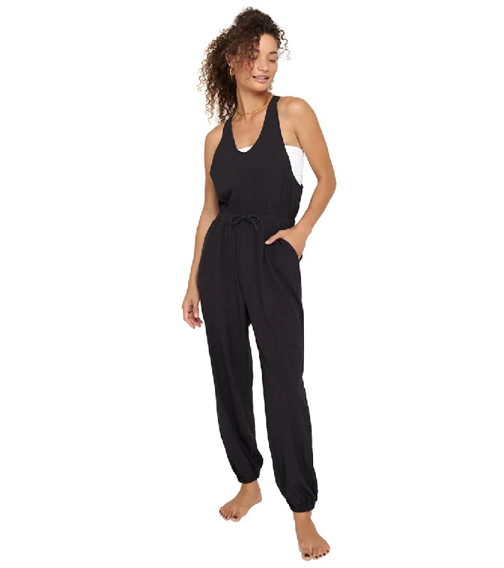 Affordable Yoga Fashion For Every Pose Spiritual Gangster Emmy Woven Jumpsuit Black Affordable Yoga Fashion For Every Pose Spiritual Gangster Emmy Woven Jumpsuit Black