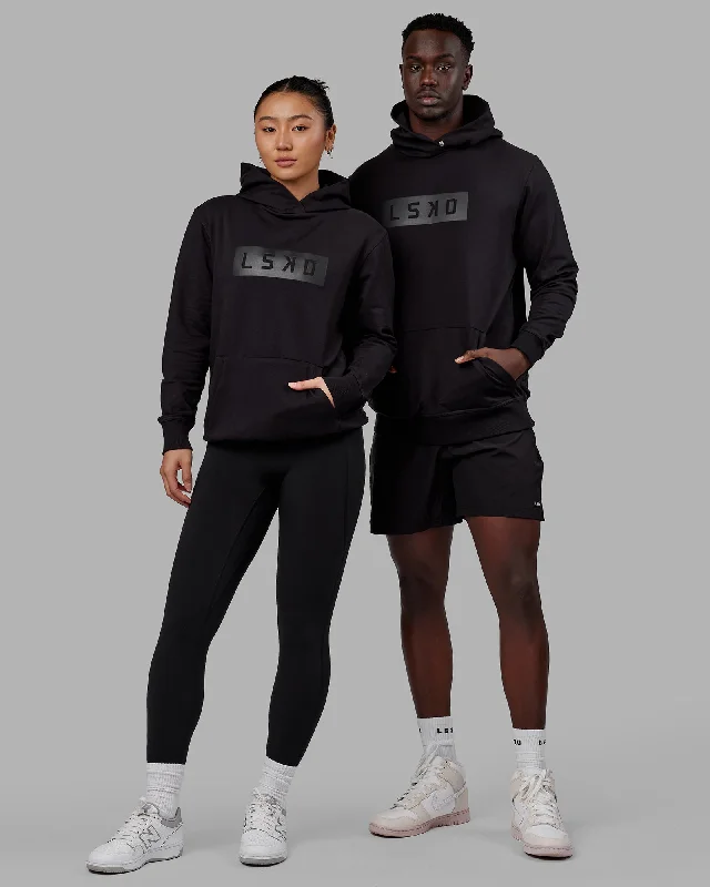 Affordable Activewear Designed For Movement Unisex Strength FLXFleece Hoodie - Black-Black Affordable Activewear Designed For Movement Unisex Strength FLXFleece Hoodie - Black-Black