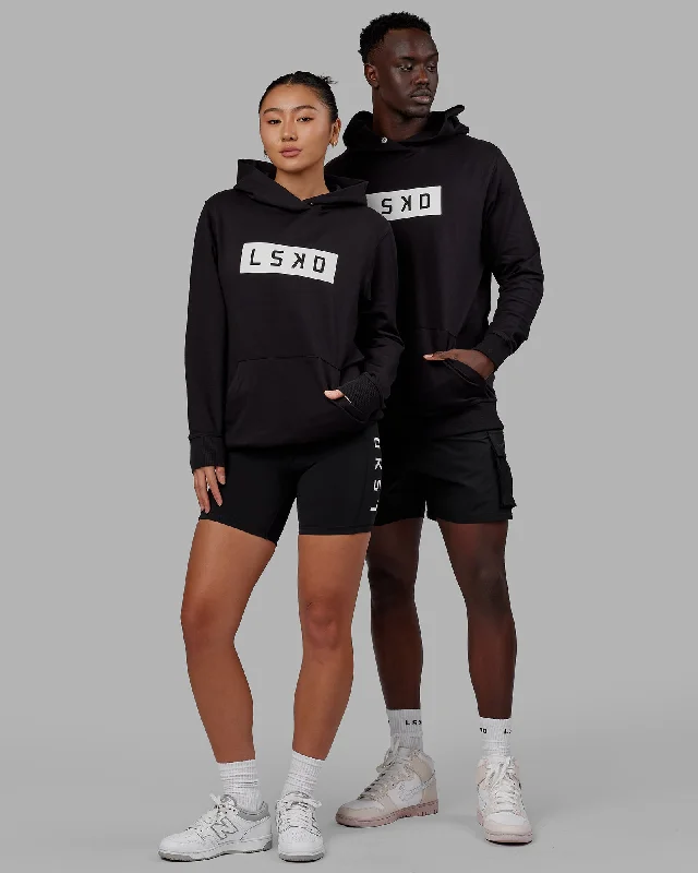 Flow In Comfort With Stylish Discounts Unisex Strength FLXFleece Hoodie - Black-White Flow In Comfort With Stylish Discounts Unisex Strength FLXFleece Hoodie - Black-White