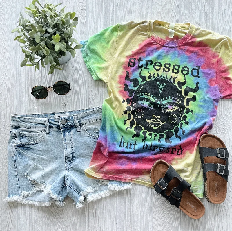 Flow In Comfort With Stylish Discounts Stressed • Tie Dye Tee