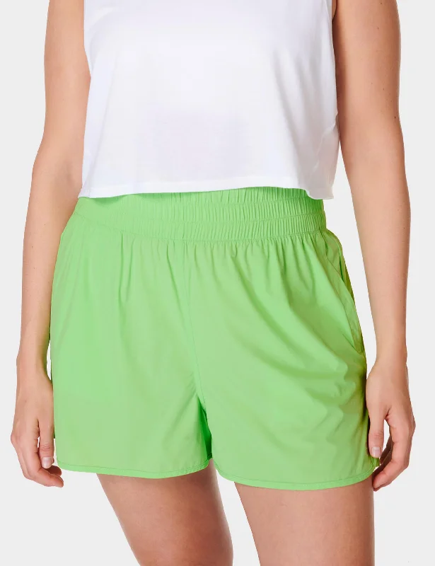 Soft, Stretchy, And Super Affordable Yoga Wear Relay Shell Shorts - Zest Green