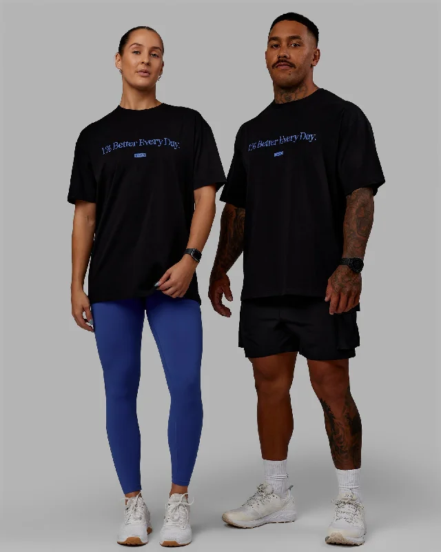 Your Practice Deserves The Best—At Better Prices Unisex 1% Better FLXCotton Tee Oversize - Black-Power Cobalt Your Practice Deserves The Best—At Better Prices Unisex 1% Better FLXCotton Tee Oversize - Black-Power Cobalt