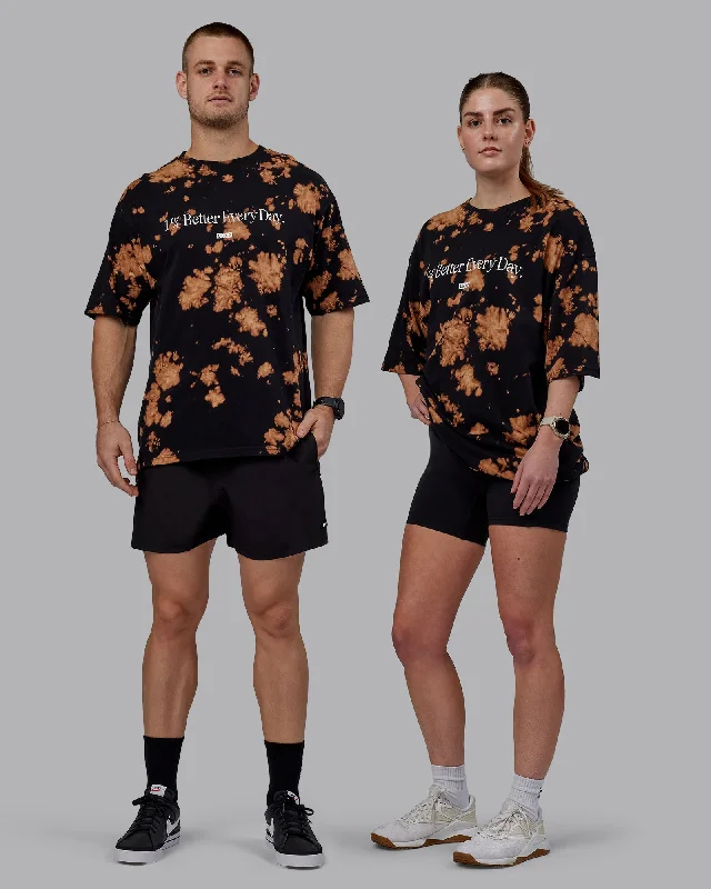 Namaste And Save On Yoga Apparel Unisex 1% Better Heavyweight Tee Oversize - Black-Bleach Tie Dye Namaste And Save On Yoga Apparel Unisex 1% Better Heavyweight Tee Oversize - Black-Bleach Tie Dye