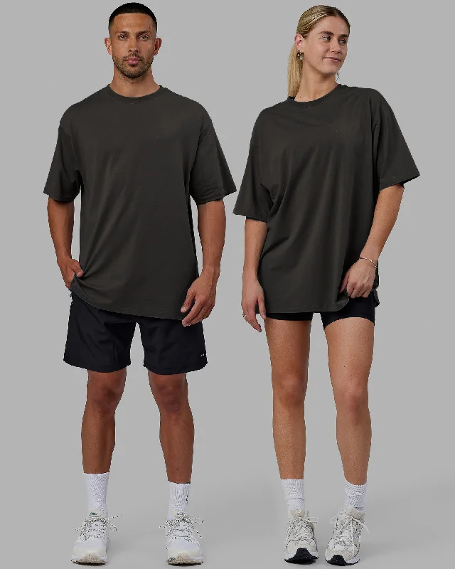 Performance Yoga Wear Now At Exclusive Discounts Unisex Deluxe PimaFLX Tee Oversize - Pirate Black