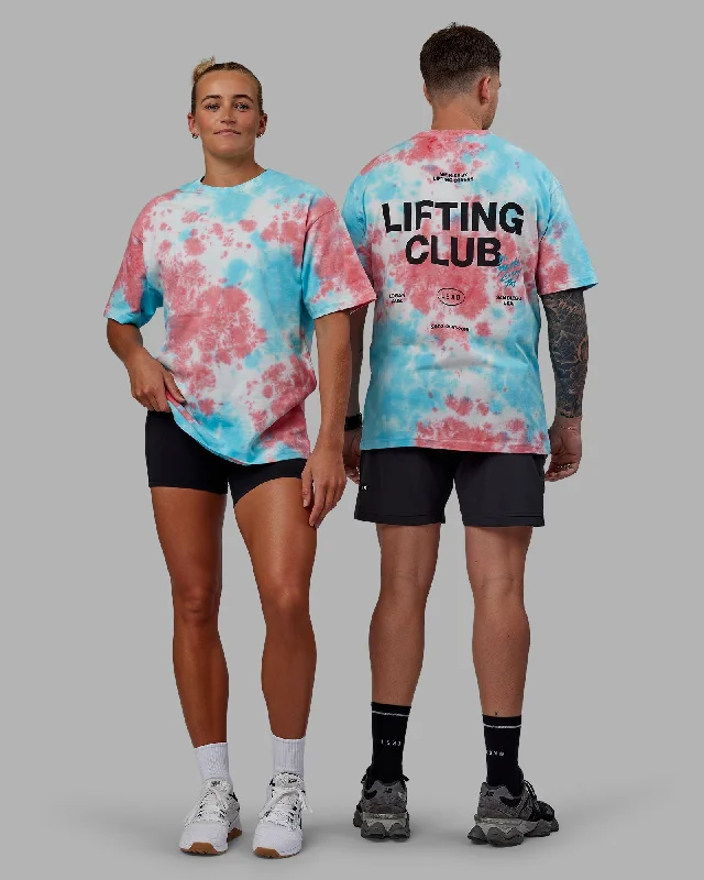 Limited-Time Sale On Stylish Yoga Apparel Unisex Lifting Club Heavyweight Tee Oversize - Scarlet-Tie Dye Limited-Time Sale On Stylish Yoga Apparel Unisex Lifting Club Heavyweight Tee Oversize - Scarlet-Tie Dye