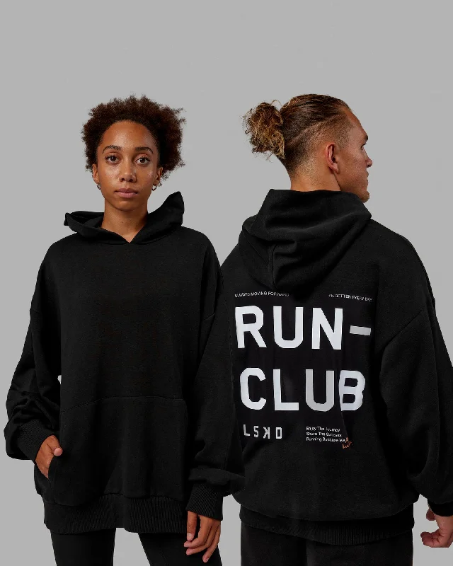 The Best Styles At The Best Prices Unisex Love The Run Hoodie Oversize - Black-White The Best Styles At The Best Prices Unisex Love The Run Hoodie Oversize - Black-White