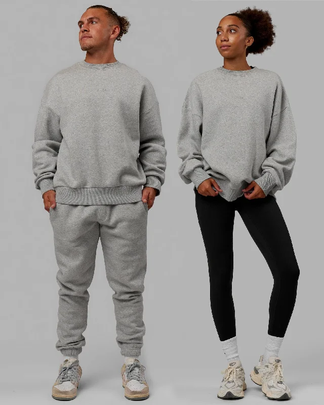 Comfortable, Stylish, And Now More Affordable Unisex MVP Sweater Oversize - Light Grey Marl Comfortable, Stylish, And Now More Affordable Unisex MVP Sweater Oversize - Light Grey Marl