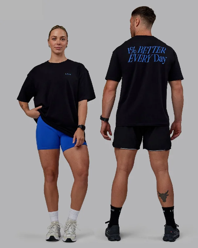 Ultimate Comfort And Style Now At Lower Prices Unisex VS6 FLXCotton Tee Oversize - Black-Power Cobalt Ultimate Comfort And Style Now At Lower Prices Unisex VS6 FLXCotton Tee Oversize - Black-Power Cobalt