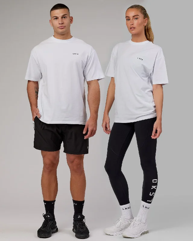 Embrace Comfort With Yoga Wear On Sale Unisex VS5 FLXCotton Tee Oversize - White-Black Embrace Comfort With Yoga Wear On Sale Unisex VS5 FLXCotton Tee Oversize - White-Black