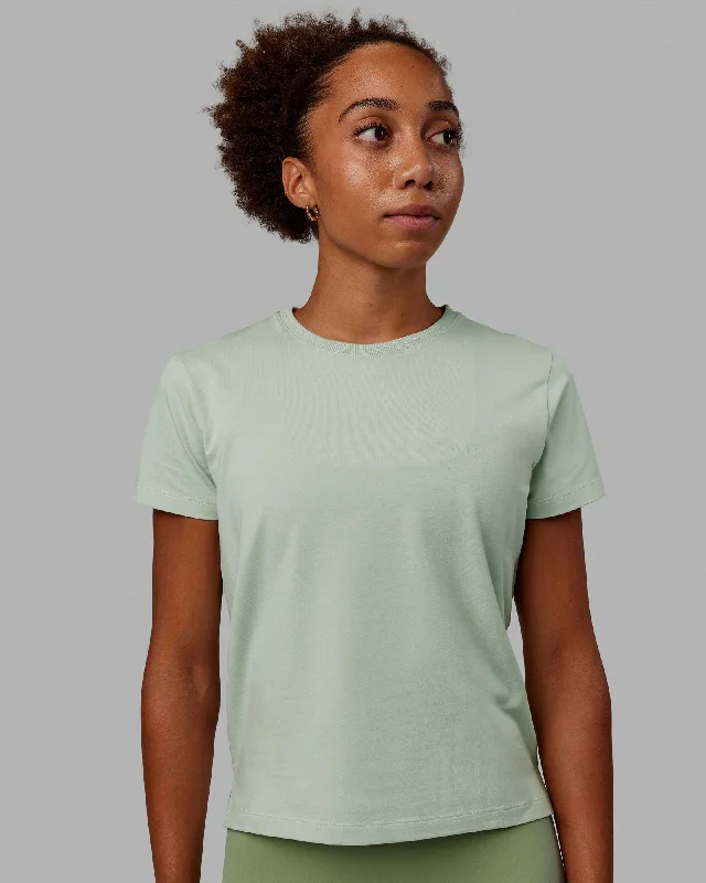 Flow Into Savings With Trendy Yoga Apparel Deluxe PimaFLX Tee - Metal