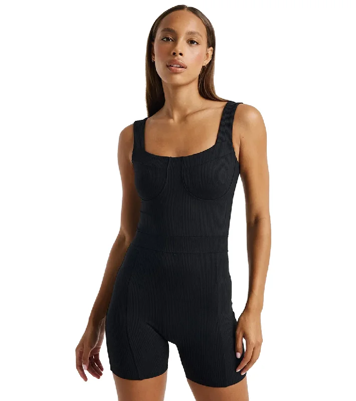 Stretch In Style With Budget-Friendly Yoga Wear Year of Ours Ribbed Anderson Onesie Black Stretch In Style With Budget-Friendly Yoga Wear Year of Ours Ribbed Anderson Onesie Black