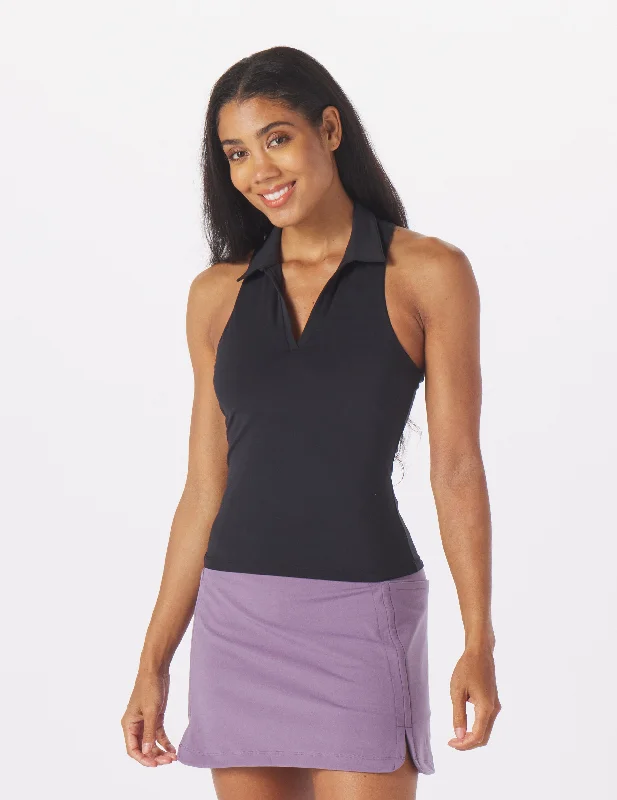 Breathe, Stretch, And Save On Yoga Apparel Ace Polo Tank: Black