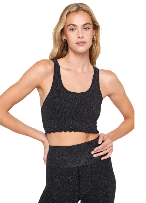 From Warm-Ups To Cooldowns, Shop And Save Amor Shimmer Crop Tank