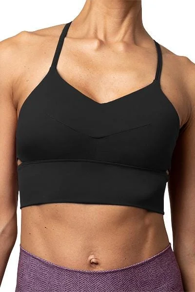 Stretch, Move, And Save On Yoga Clothing Angela-2 Bra, Black (Whisper)