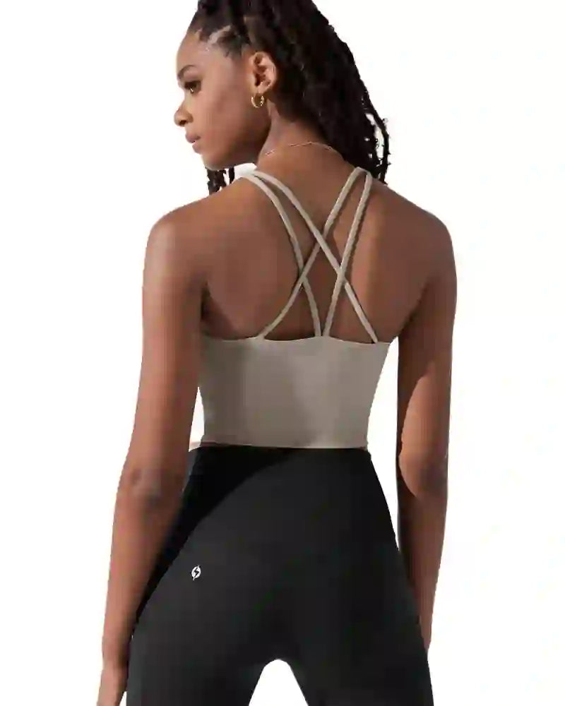 Unmissable Deals On Flexible Yoga Apparel Cleo Corset Crop Bralette - Taupe