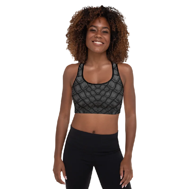 Trendy Yoga Outfits At Budget-Friendly Prices Crocodile Padded Sports Bra