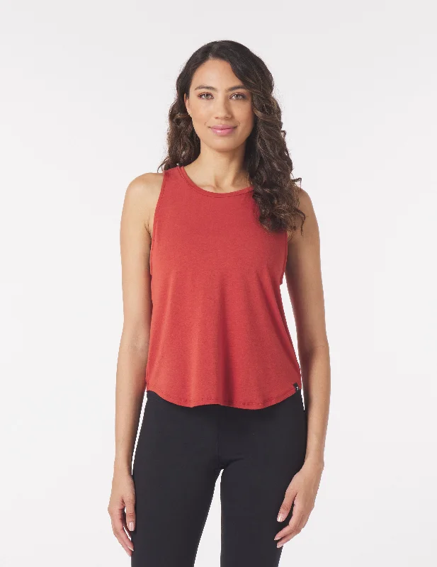 Unmissable Deals On Flexible Yoga Apparel Electric Tank: Brick Red