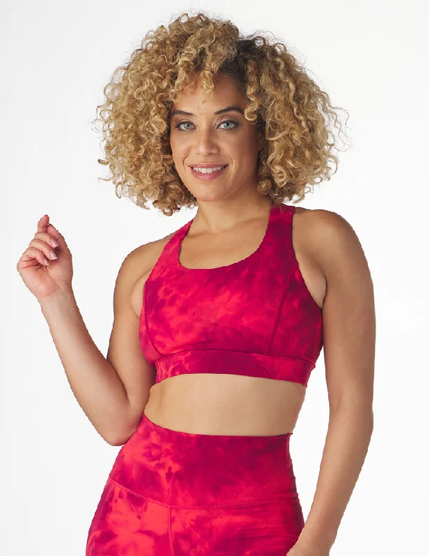 Affordable Yoga Fashion For Every Pose Full Force Bra: Cherry Tie-Dye