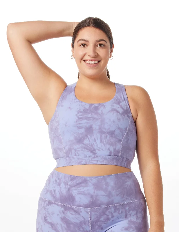 Limited-Stock Sale On Yoga Tops And Leggings Full Force Bra: Lilac Tie-Dye