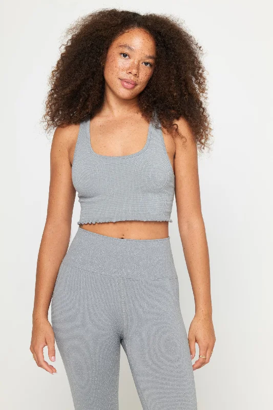 Move With Confidence In Discounted Yoga Outfits Amor Shimmer Crop Tank