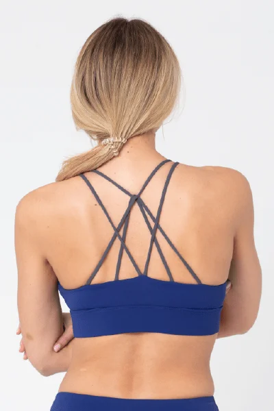 Soft, Stretchy, And Super Affordable Yoga Wear Lola Bra, Blue Depths (Whisper)