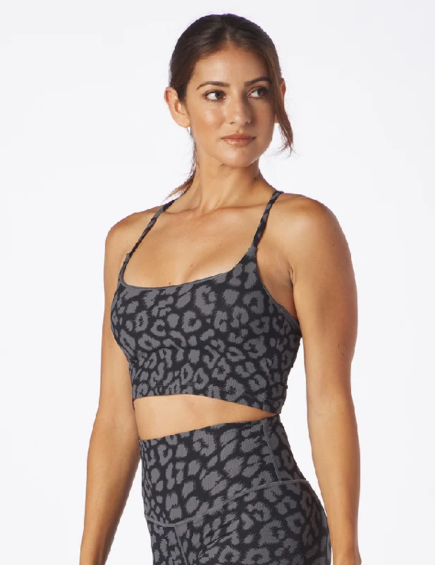 Flexibility Meets Affordability In Our Yoga Wear Sale Pure Bra: Black Leopard