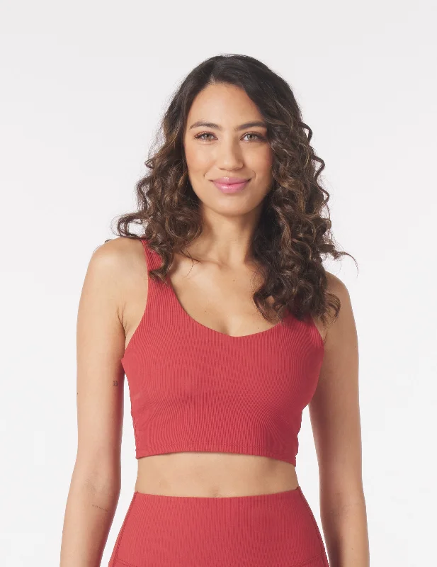 Move With Confidence In Discounted Yoga Outfits Sculpt Tank: Brick Red