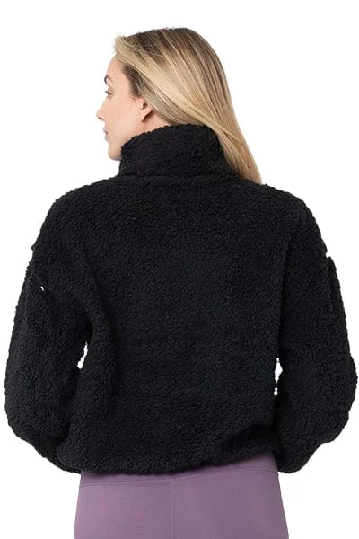 The Perfect Fit At The Perfect Price Sherpa 1/4 Zip, Black (Whisper)