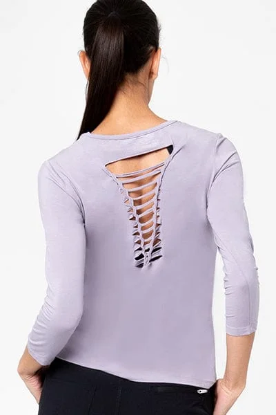 From Warm-Ups To Cooldowns, Shop And Save Stella 3/4 Sleeve, Purple Grey (Vie Active) From Warm-Ups To Cooldowns, Shop And Save Stella 3/4 Sleeve, Purple Grey (Vie Active)