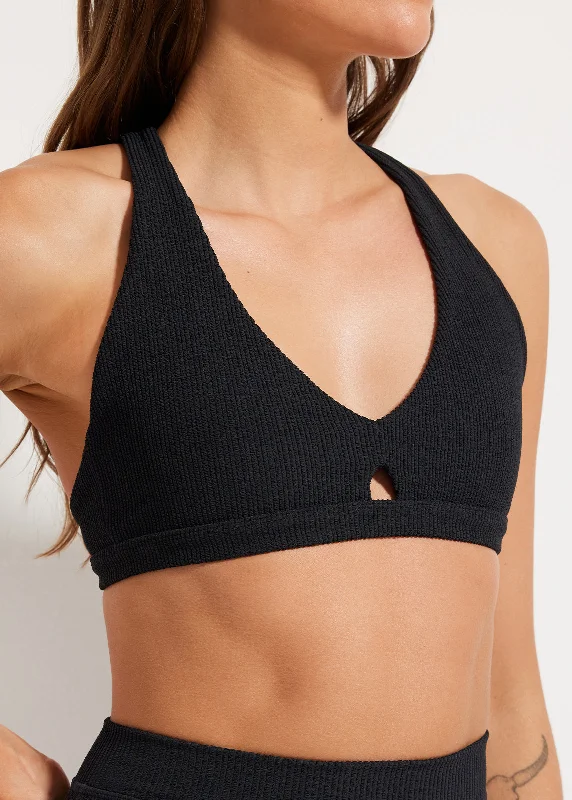 Sweat In Style With Yoga Clothing Discounts Sweat To Splash™ Crinkle Plunge Bra