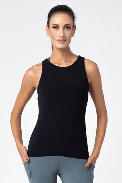 Look And Feel Your Best With Discounted Yoga Clothing Tally Tank, Black (Vie Active) Look And Feel Your Best With Discounted Yoga Clothing Tally Tank, Black (Vie Active)