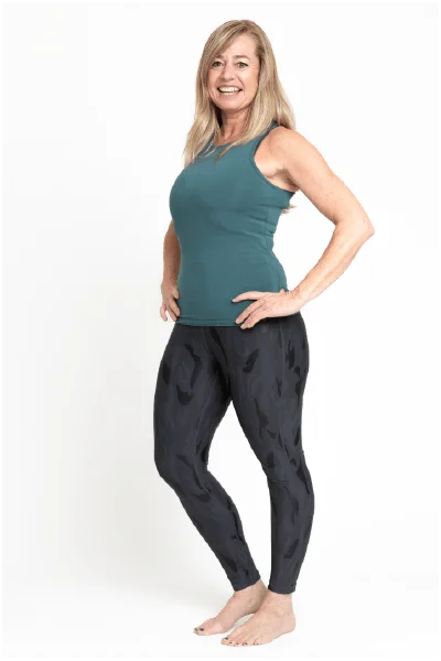 Breathe Easy In Comfortable Yoga Outfits Tally Tank Top, Teal (Vie Active)