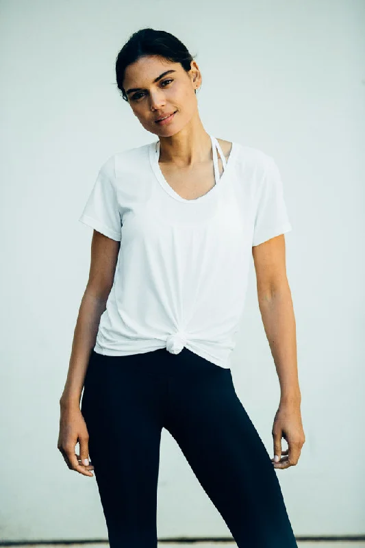 Yoga Apparel Designed For Movement At Lower Prices Taylor Tie Front Tee