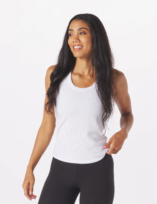 Affordable Yoga Fashion For Every Pose Valley Tank: White