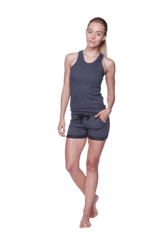 Breathe, Stretch, And Save On Yoga Apparel Women's All-American Racerback Tank Top (Charcoal) Breathe, Stretch, And Save On Yoga Apparel Women's All-American Racerback Tank Top (Charcoal)