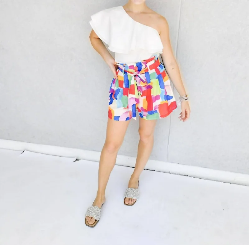 The Best Yoga Clothing At The Best Prices Belted Short In Multi Color