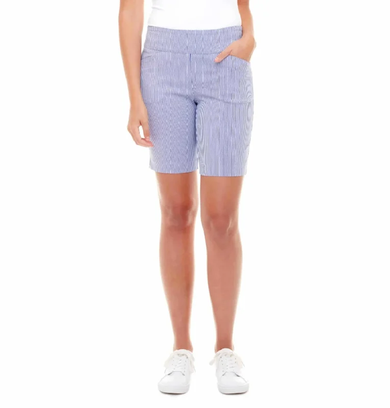 Elevate Your Practice With Affordable Yoga Wear Classic Striped Shorts In Blue White Stripe Elevate Your Practice With Affordable Yoga Wear Classic Striped Shorts In Blue White Stripe