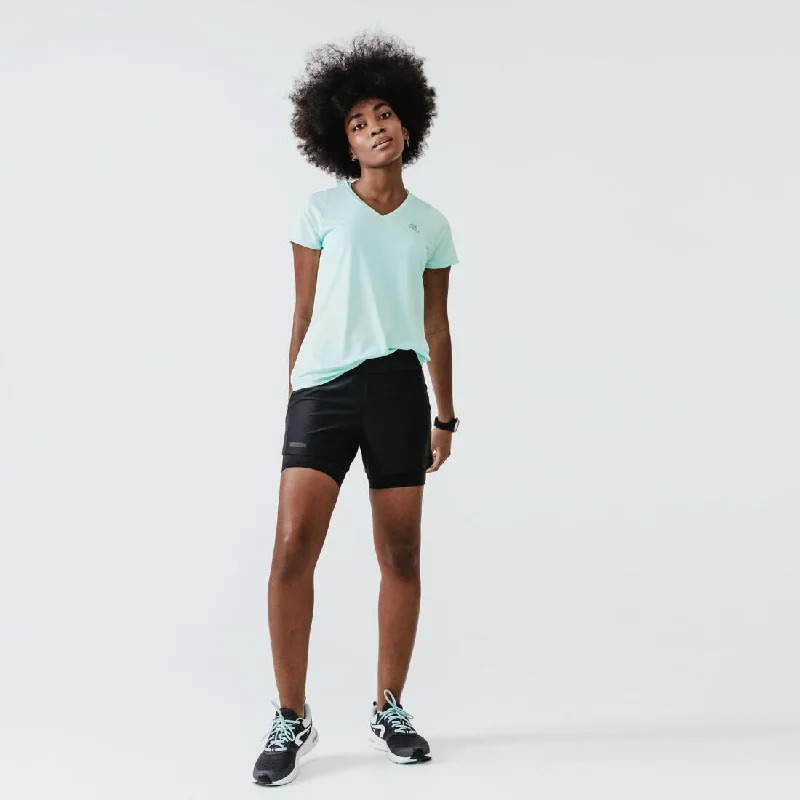 Yoga Apparel Designed For Movement At Lower Prices Women's 2-in-1 running shorts with built-in tight shorts Dry - black Yoga Apparel Designed For Movement At Lower Prices Women's 2-in-1 running shorts with built-in tight shorts Dry - black