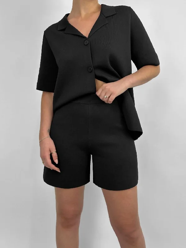 Stretch, Move, And Save On Yoga Clothing High Rise Knit Shorts In Black