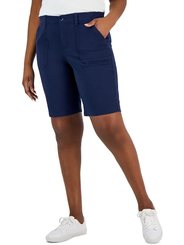 Soft, Supportive Yoga Wear At Unbeatable Savings Petites Womens Mid Rise Cargo Flat Front Soft, Supportive Yoga Wear At Unbeatable Savings Petites Womens Mid Rise Cargo Flat Front