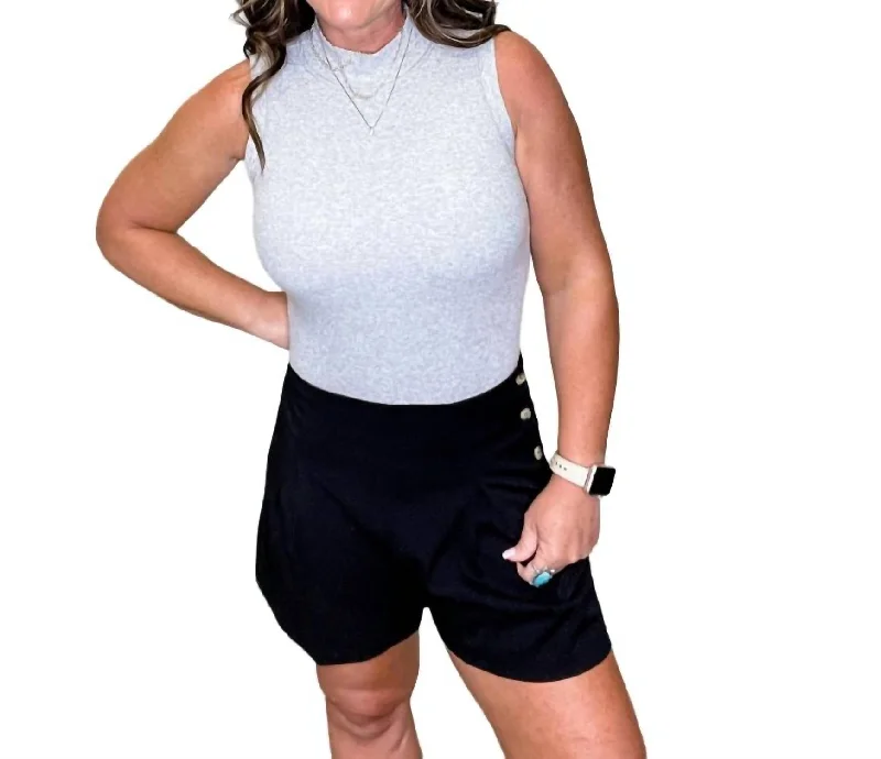 Limited-Time Savings On Yoga Leggings And Tops Pleated Shorts In Black