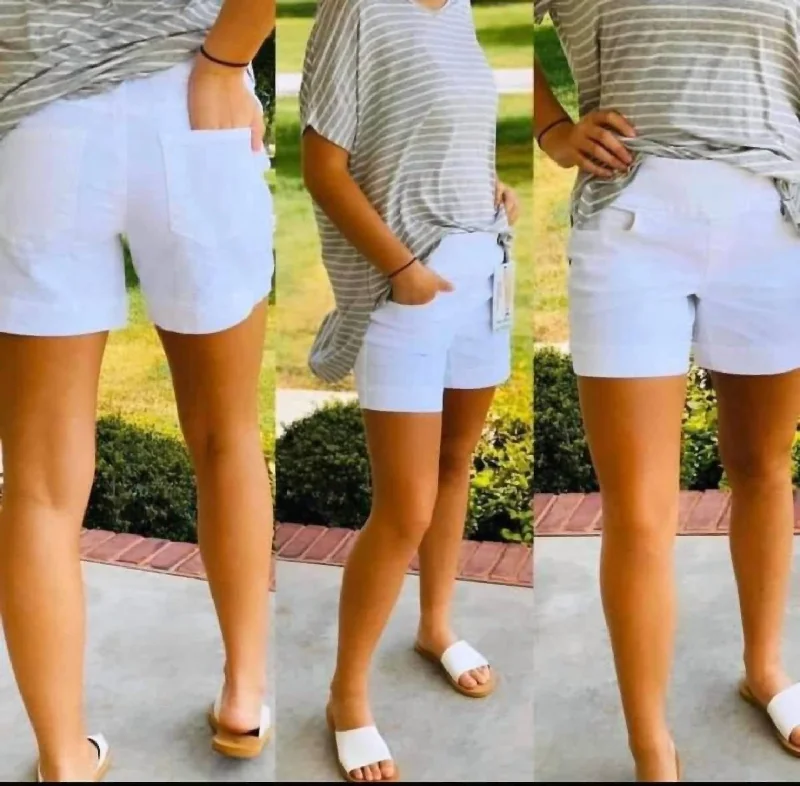 Soft, Stretchy, And Super Affordable Yoga Wear Pull On Shorts In White