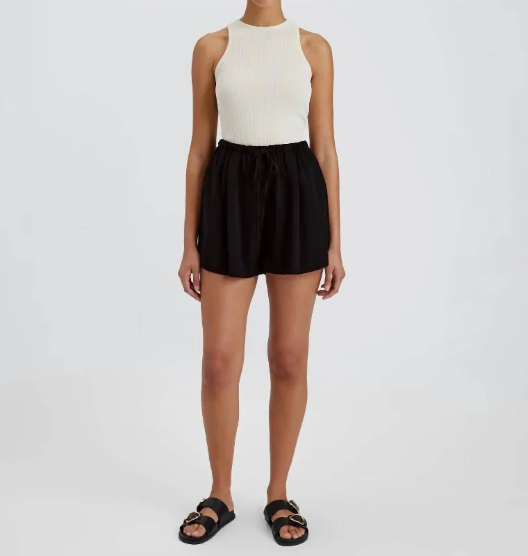 Enhance Your Flow With Stylish Yoga Wear At Great Prices Rois Short Noir With Ties In Black