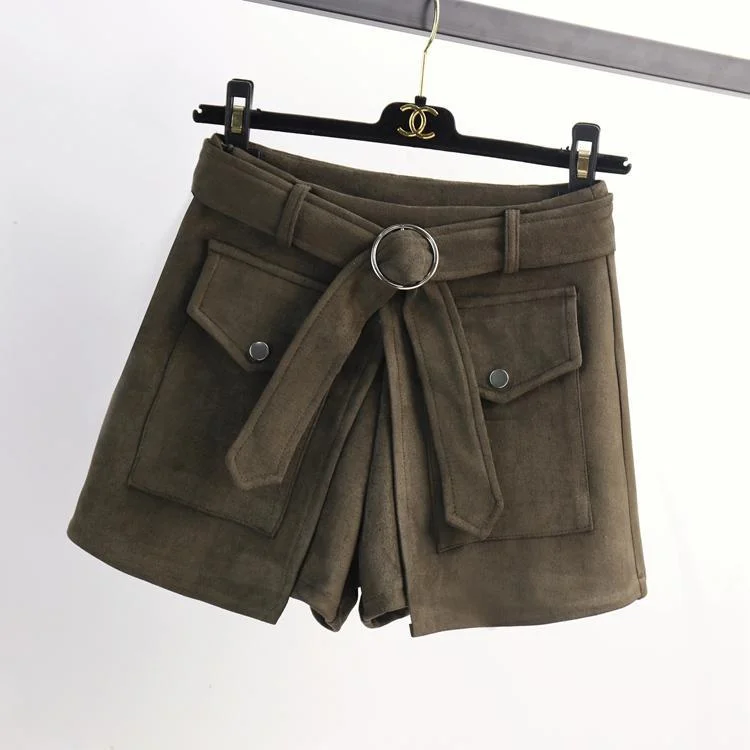Flexibility Meets Affordability In Our Yoga Wear Sale Suede shorts women slim pants