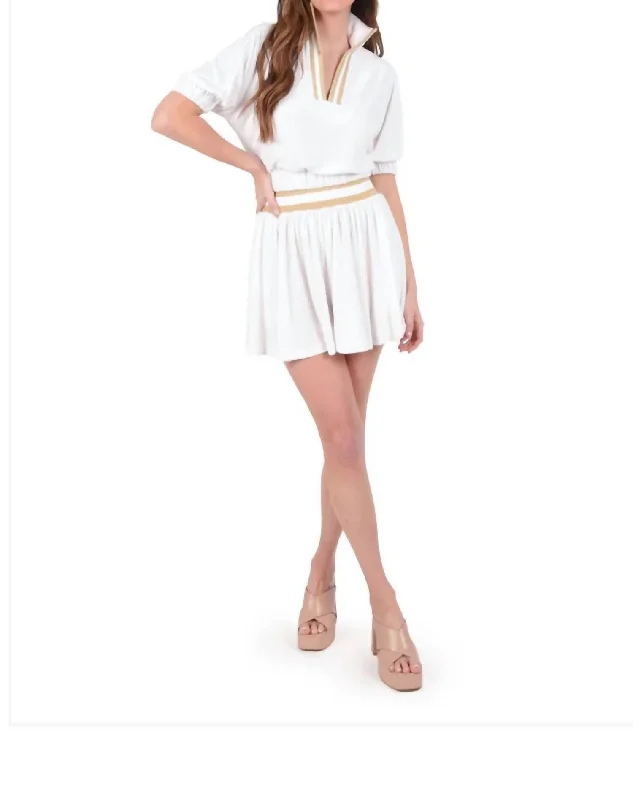 Breathe, Stretch, And Save On Yoga Apparel Swing Terry Short In White