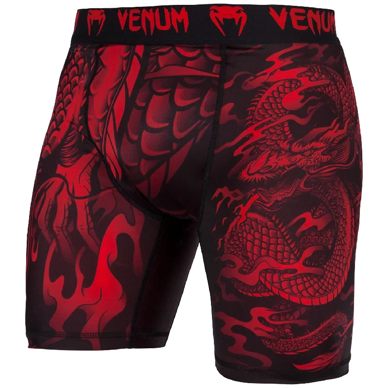 Breathe, Stretch, And Save On Yoga Apparel Venum Dragon's Flight Compression Shorts - Black/Red Breathe, Stretch, And Save On Yoga Apparel Venum Dragon's Flight Compression Shorts - Black/Red