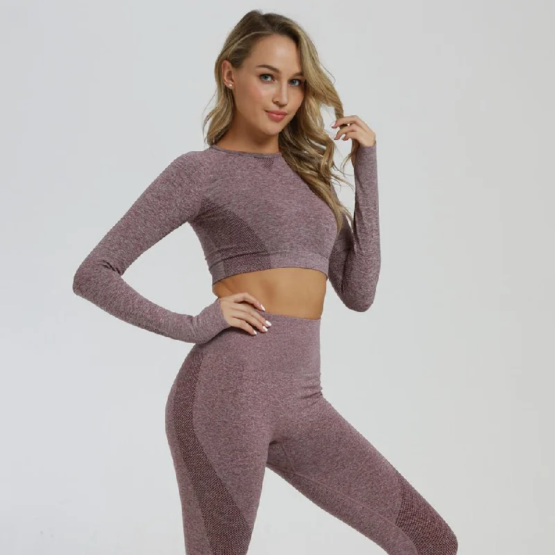 The Perfect Blend Of Comfort And Savings Seamless Leggings Sport Yoga Set